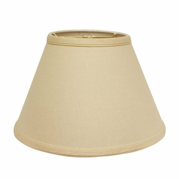 Estallar 19 in. Parchment Biege Empire Slanted Linen Lampshade ES3684162